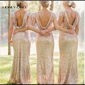 Rose Gold Sequin Dress